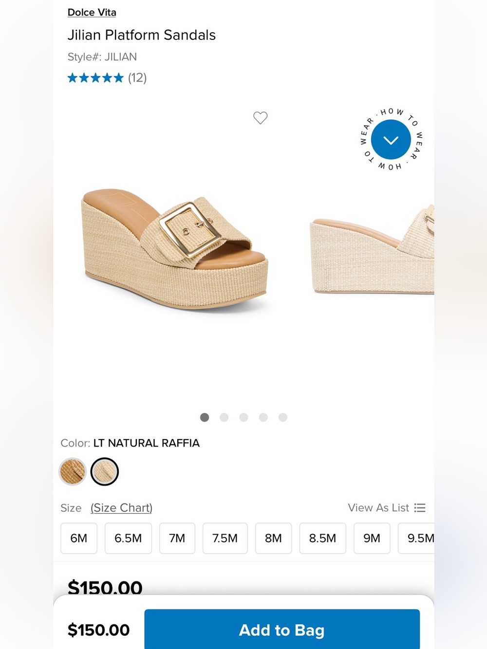 Dolce Vita Jilian Wedges in Raffia